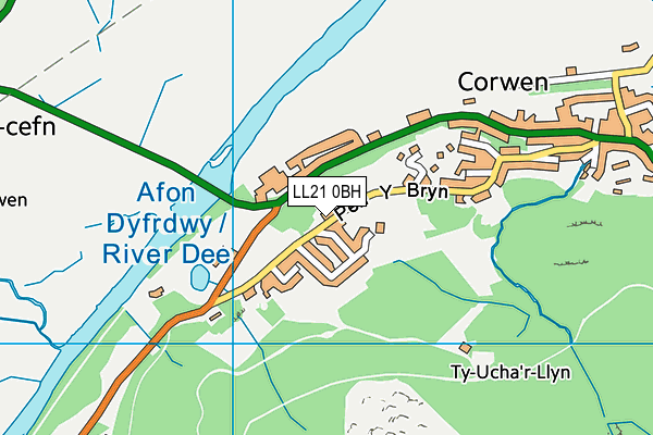 LL21 0BH map - OS VectorMap District (Ordnance Survey) LL21 0BH map - OS VectorMap District (Ordnance Survey)