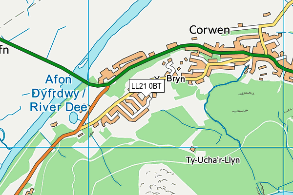 LL21 0BT map - OS VectorMap District (Ordnance Survey) LL21 0BT map - OS VectorMap District (Ordnance Survey)