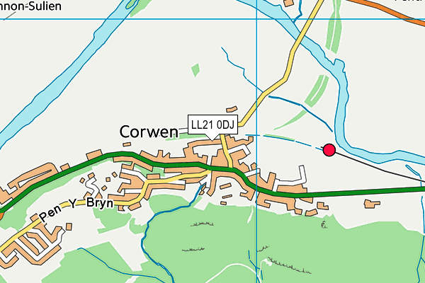 LL21 0DJ map - OS VectorMap District (Ordnance Survey) LL21 0DJ map - OS VectorMap District (Ordnance Survey)