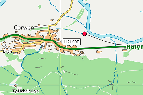 LL21 0DT map - OS VectorMap District (Ordnance Survey) LL21 0DT map - OS VectorMap District (Ordnance Survey)