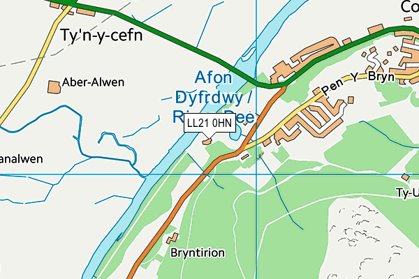 LL21 0HN map - OS VectorMap District (Ordnance Survey) LL21 0HN map - OS VectorMap District (Ordnance Survey)