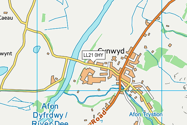 LL21 0HY map - OS VectorMap District (Ordnance Survey) LL21 0HY map - OS VectorMap District (Ordnance Survey)