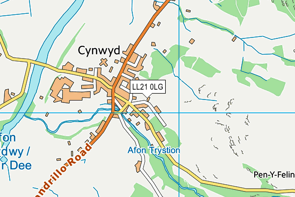 LL21 0LG map - OS VectorMap District (Ordnance Survey) LL21 0LG map - OS VectorMap District (Ordnance Survey)