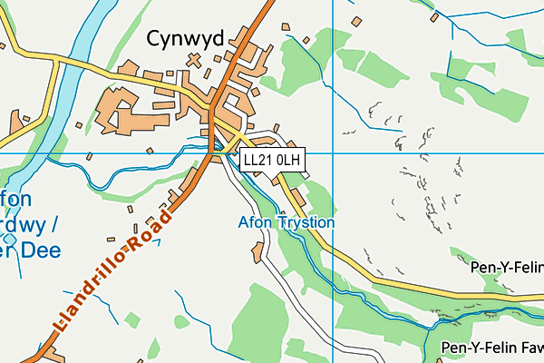 LL21 0LH map - OS VectorMap District (Ordnance Survey) LL21 0LH map - OS VectorMap District (Ordnance Survey)