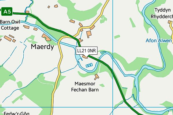 LL21 0NR map - OS VectorMap District (Ordnance Survey) LL21 0NR map - OS VectorMap District (Ordnance Survey)