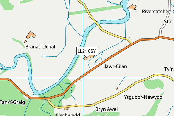 LL21 0SY map - OS VectorMap District (Ordnance Survey) LL21 0SY map - OS VectorMap District (Ordnance Survey)