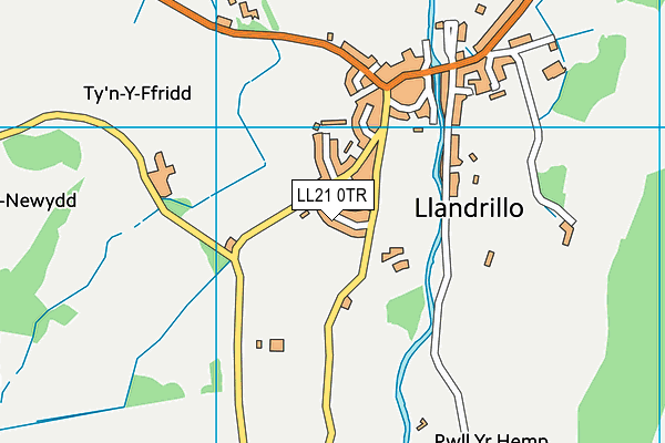 LL21 0TR map - OS VectorMap District (Ordnance Survey) LL21 0TR map - OS VectorMap District (Ordnance Survey)