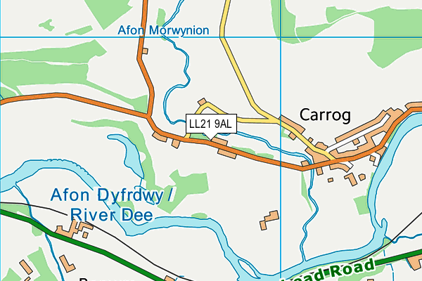 LL21 9AL map - OS VectorMap District (Ordnance Survey) LL21 9AL map - OS VectorMap District (Ordnance Survey)