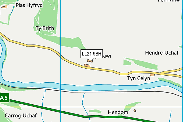 LL21 9BH map - OS VectorMap District (Ordnance Survey) LL21 9BH map - OS VectorMap District (Ordnance Survey)