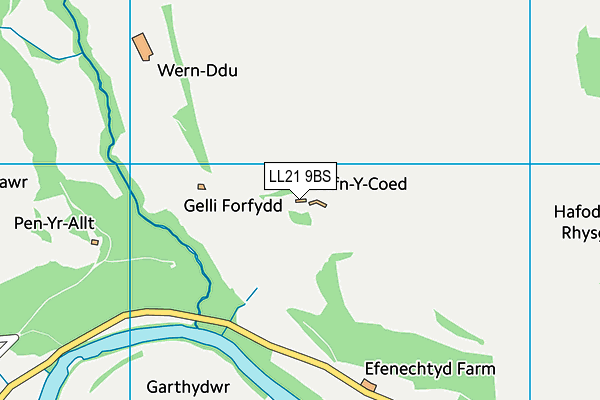 LL21 9BS map - OS VectorMap District (Ordnance Survey) LL21 9BS map - OS VectorMap District (Ordnance Survey)