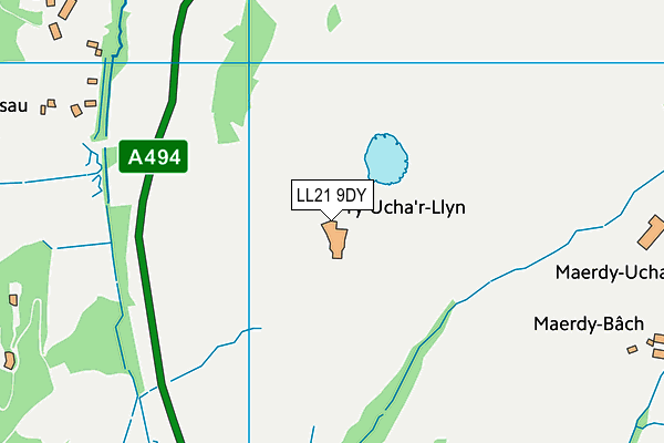 LL21 9DY map - OS VectorMap District (Ordnance Survey) LL21 9DY map - OS VectorMap District (Ordnance Survey)