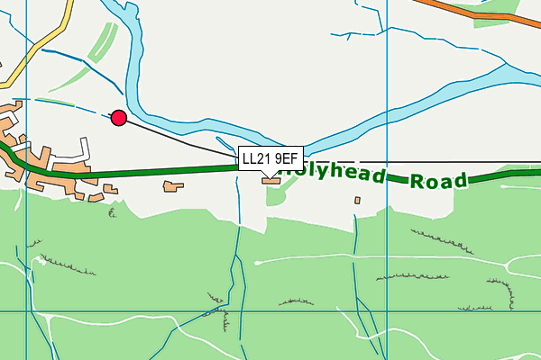LL21 9EF map - OS VectorMap District (Ordnance Survey) LL21 9EF map - OS VectorMap District (Ordnance Survey)