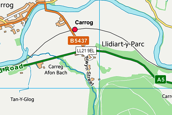 LL21 9EL map - OS VectorMap District (Ordnance Survey) LL21 9EL map - OS VectorMap District (Ordnance Survey)