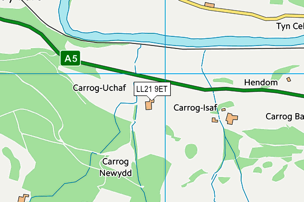 LL21 9ET map - OS VectorMap District (Ordnance Survey) LL21 9ET map - OS VectorMap District (Ordnance Survey)