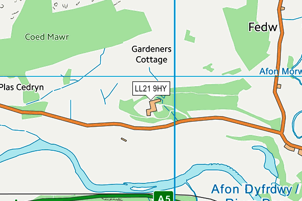 LL21 9HY map - OS VectorMap District (Ordnance Survey) LL21 9HY map - OS VectorMap District (Ordnance Survey)