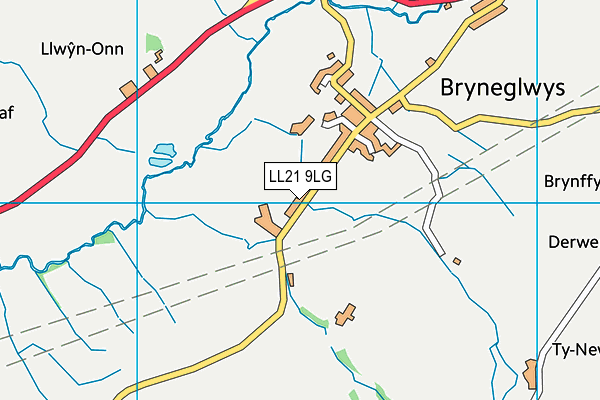 LL21 9LG map - OS VectorMap District (Ordnance Survey) LL21 9LG map - OS VectorMap District (Ordnance Survey)
