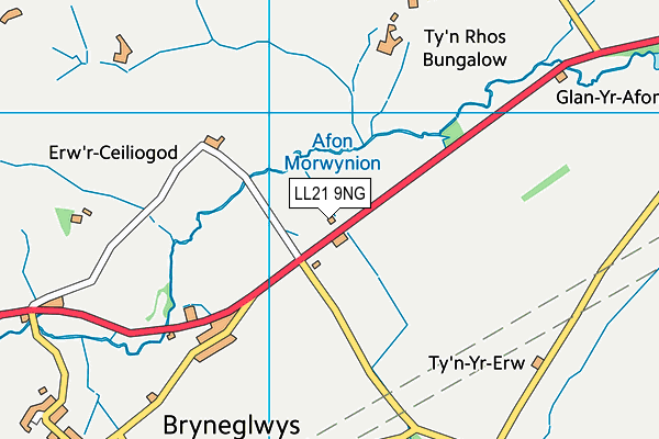 LL21 9NG map - OS VectorMap District (Ordnance Survey) LL21 9NG map - OS VectorMap District (Ordnance Survey)