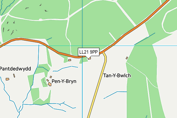 LL21 9PP map - OS VectorMap District (Ordnance Survey)