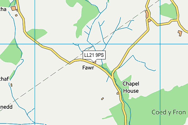 LL21 9PS map - OS VectorMap District (Ordnance Survey) LL21 9PS map - OS VectorMap District (Ordnance Survey)