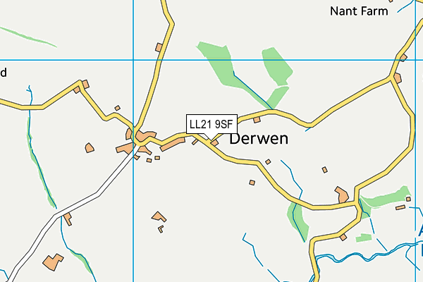 LL21 9SF map - OS VectorMap District (Ordnance Survey) LL21 9SF map - OS VectorMap District (Ordnance Survey)