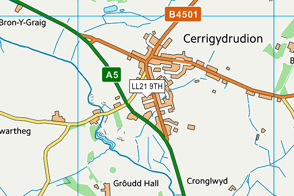 LL21 9TH map - OS VectorMap District (Ordnance Survey) LL21 9TH map - OS VectorMap District (Ordnance Survey)