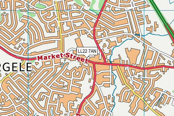 LL22 7AN map - OS VectorMap District (Ordnance Survey) LL22 7AN map - OS VectorMap District (Ordnance Survey)