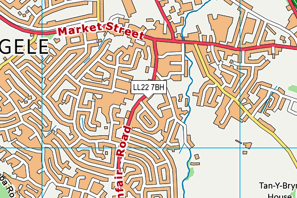 LL22 7BH map - OS VectorMap District (Ordnance Survey) LL22 7BH map - OS VectorMap District (Ordnance Survey)