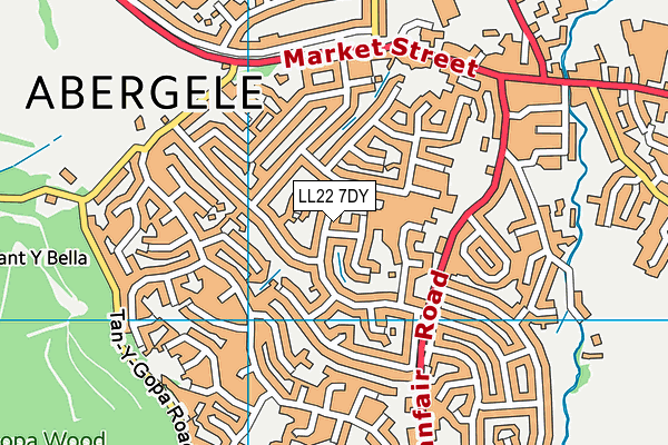 LL22 7DY map - OS VectorMap District (Ordnance Survey) LL22 7DY map - OS VectorMap District (Ordnance Survey)
