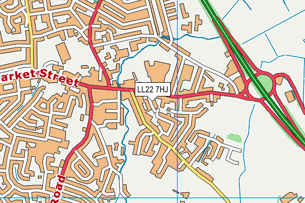 LL22 7HJ map - OS VectorMap District (Ordnance Survey) LL22 7HJ map - OS VectorMap District (Ordnance Survey)