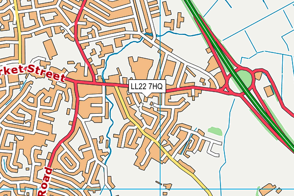 LL22 7HQ map - OS VectorMap District (Ordnance Survey) LL22 7HQ map - OS VectorMap District (Ordnance Survey)