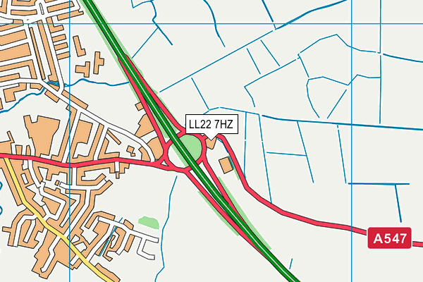 LL22 7HZ map - OS VectorMap District (Ordnance Survey) LL22 7HZ map - OS VectorMap District (Ordnance Survey)