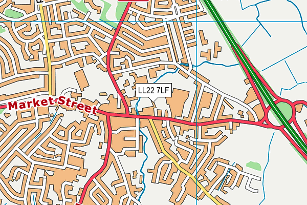 LL22 7LF map - OS VectorMap District (Ordnance Survey) LL22 7LF map - OS VectorMap District (Ordnance Survey)