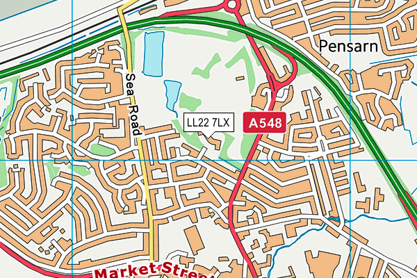 LL22 7LX map - OS VectorMap District (Ordnance Survey) LL22 7LX map - OS VectorMap District (Ordnance Survey)