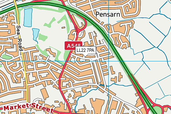 LL22 7PA map - OS VectorMap District (Ordnance Survey) LL22 7PA map - OS VectorMap District (Ordnance Survey)
