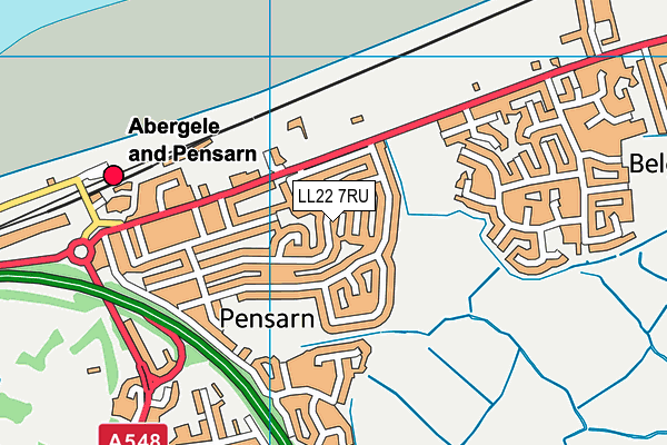 LL22 7RU map - OS VectorMap District (Ordnance Survey) LL22 7RU map - OS VectorMap District (Ordnance Survey)