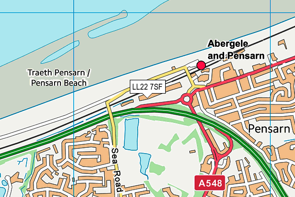 LL22 7SF map - OS VectorMap District (Ordnance Survey) LL22 7SF map - OS VectorMap District (Ordnance Survey)