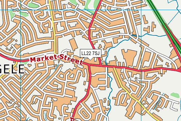 LL22 7SJ map - OS VectorMap District (Ordnance Survey) LL22 7SJ map - OS VectorMap District (Ordnance Survey)