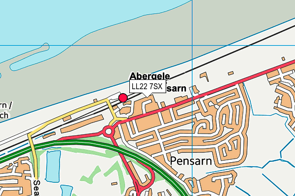 LL22 7SX map - OS VectorMap District (Ordnance Survey) LL22 7SX map - OS VectorMap District (Ordnance Survey)