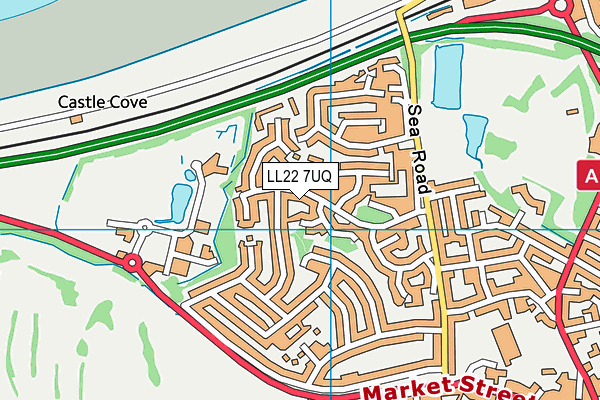 LL22 7UQ map - OS VectorMap District (Ordnance Survey) LL22 7UQ map - OS VectorMap District (Ordnance Survey)