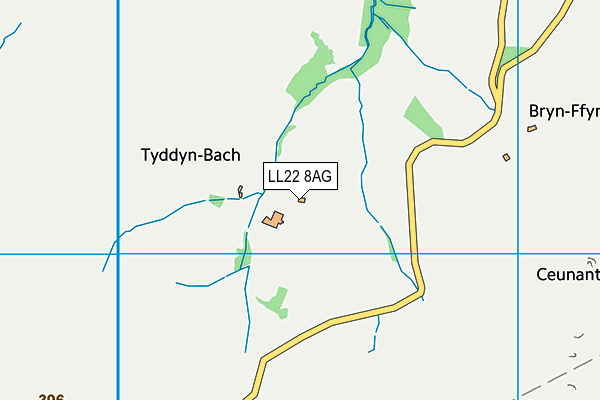 LL22 8AG map - OS VectorMap District (Ordnance Survey) LL22 8AG map - OS VectorMap District (Ordnance Survey)