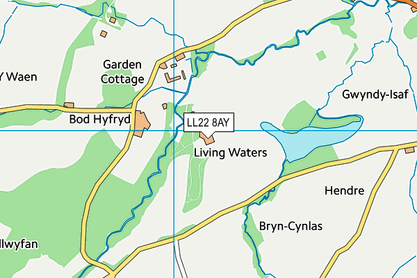 LL22 8AY map - OS VectorMap District (Ordnance Survey) LL22 8AY map - OS VectorMap District (Ordnance Survey)