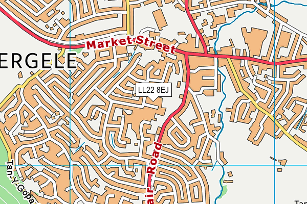 LL22 8EJ map - OS VectorMap District (Ordnance Survey) LL22 8EJ map - OS VectorMap District (Ordnance Survey)