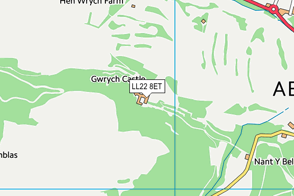 LL22 8ET map - OS VectorMap District (Ordnance Survey) LL22 8ET map - OS VectorMap District (Ordnance Survey)