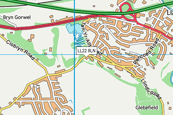 LL22 8LN map - OS VectorMap District (Ordnance Survey) LL22 8LN map - OS VectorMap District (Ordnance Survey)