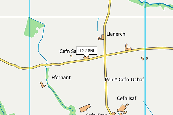 LL22 8NL map - OS VectorMap District (Ordnance Survey) LL22 8NL map - OS VectorMap District (Ordnance Survey)