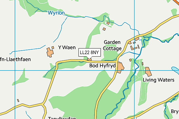 LL22 8NY map - OS VectorMap District (Ordnance Survey) LL22 8NY map - OS VectorMap District (Ordnance Survey)