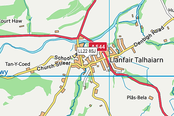 LL22 8SJ map - OS VectorMap District (Ordnance Survey) LL22 8SJ map - OS VectorMap District (Ordnance Survey)