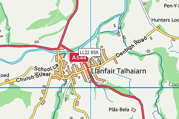 LL22 8SX map - OS VectorMap District (Ordnance Survey) LL22 8SX map - OS VectorMap District (Ordnance Survey)