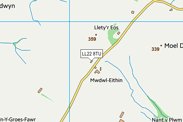 LL22 8TU map - OS VectorMap District (Ordnance Survey) LL22 8TU map - OS VectorMap District (Ordnance Survey)