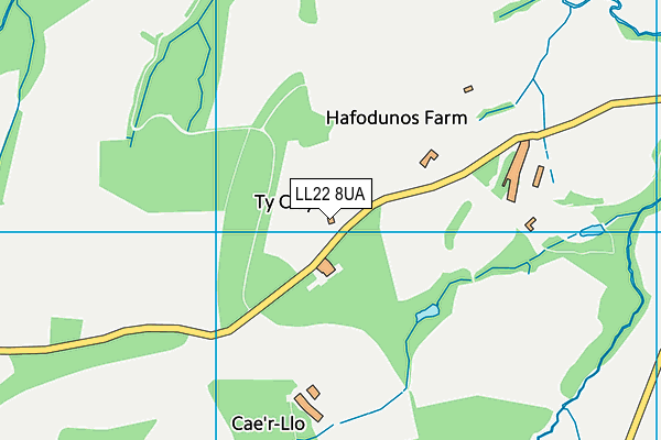 LL22 8UA map - OS VectorMap District (Ordnance Survey) LL22 8UA map - OS VectorMap District (Ordnance Survey)